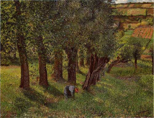 Painting Code#41747-Pissarro, Camille - Le Chou a Pontoise (also known as La Moussiere)