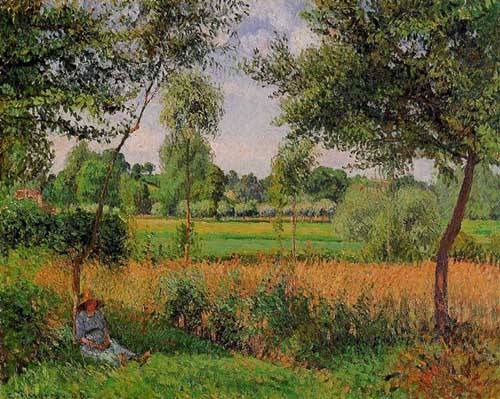 Painting Code#41767-Pissarro, Camille - Morning, Sun Effect, Eragny