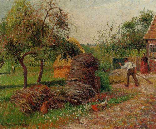 Painting Code#41769-Pissarro, Camille - Mother Lucien&#039;s Yard