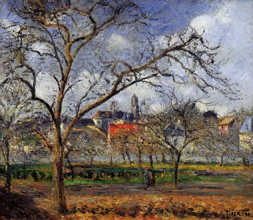 Painting Code#41775-Pissarro, Camille - On Orchard in Pontoise in Winter