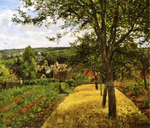 Painting Code#41776-Pissarro, Camille - Orchards at Louveciennes