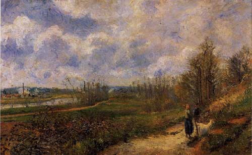 Painting Code#41778-Pissarro, Camille - Path to Le Chou, Pontoise