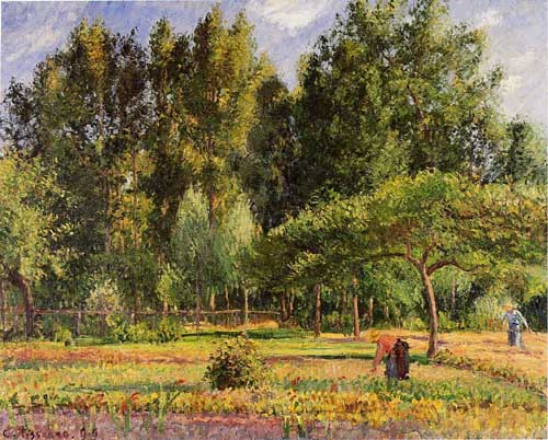 Painting Code#41794-Pissarro, Camille - Poplars, Afternoon in Eragny