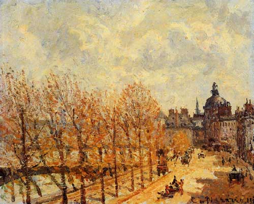 Painting Code#41798-Pissarro, Camille - Quai Malaquais, Morning, Sunny Weather