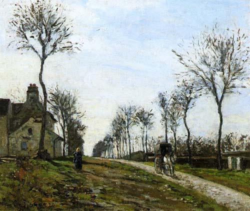 Painting Code#41807-Pissarro, Camille - Road to Louveciennes