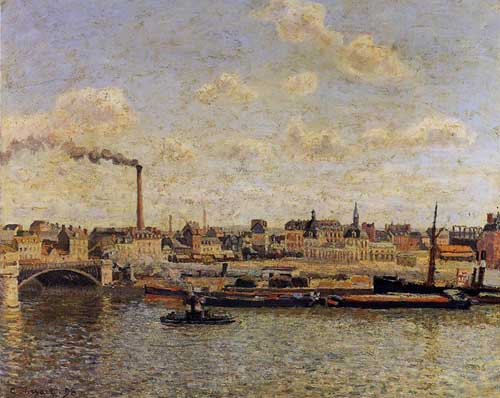 Painting Code#41811-Pissarro, Camille - Rouen, Saint-Sever, Afternoon