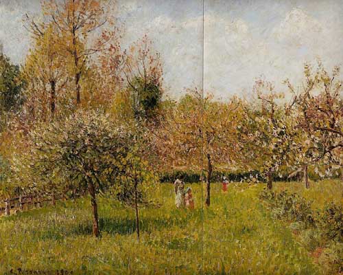 Painting Code#41826-Pissarro, Camille - Spring at Eragny