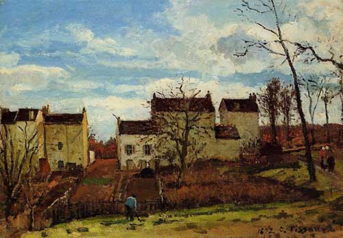 Painting Code#41827-Pissarro, Camille - Spring at Pontoise