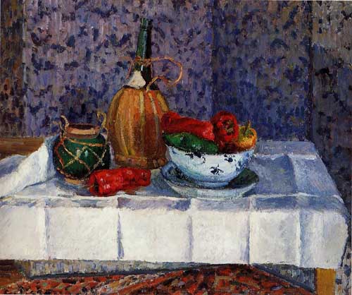 Painting Code#41834-Pissarro, Camille - Still Life with Spanish Peppers