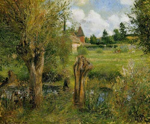 Painting Code#41849-Pissarro, Camille - The Banks of the Epte at Eragny