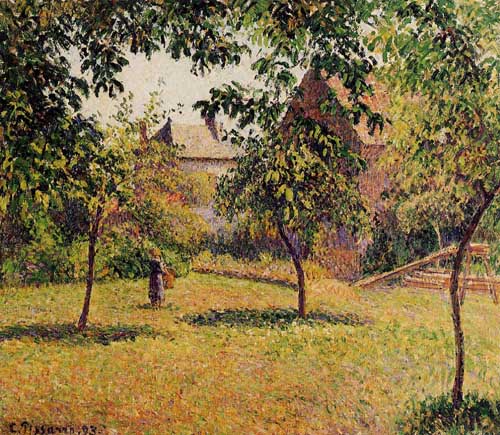 Painting Code#41853-Pissarro, Camille - The Barn, Morning, Eragny