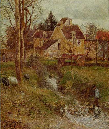 Painting Code#41857-Pissarro, Camille - The Brook at Osny