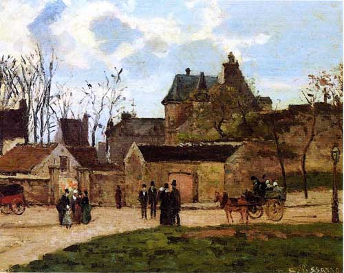 Painting Code#41869-Pissarro, Camille - The Court House, Pontoise