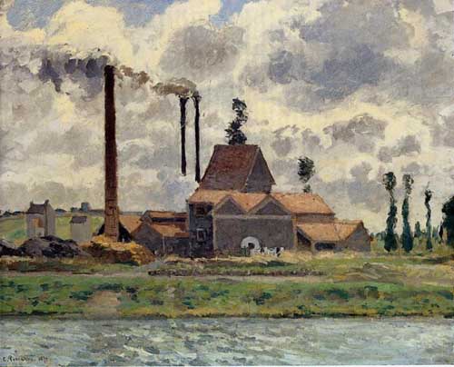 Painting Code#41876-Pissarro, Camille - The Factory