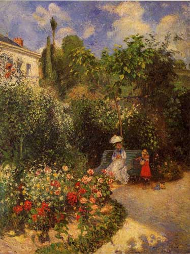 Painting Code#41886-Pissarro, Camille - The Garden at Pontoise