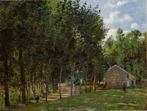 Painting Code#41894-Pissarro, Camille - The House in the Forest