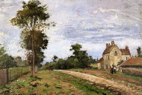 Painting Code#41895-Pissarro, Camille - The House of Monsieur Musy, Louveciennes