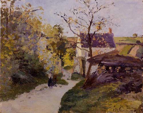Painting Code#41902-Pissarro, Camille - The Large Walnut Tree at l&#039;Hermitage