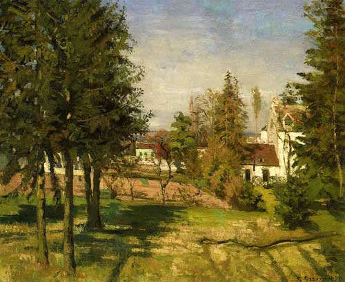 Painting Code#41924-Pissarro, Camille - The Pine Trees of Louveciennes 