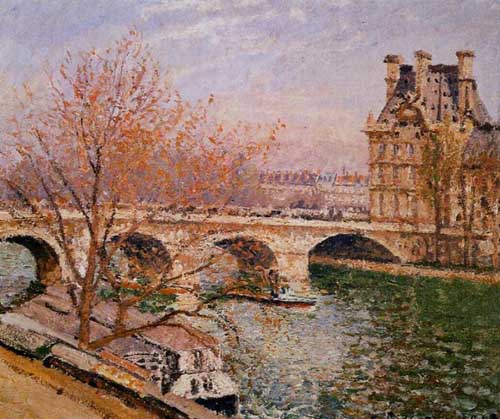 Painting Code#41935-Pissarro, Camille - The Pont Royal and the Pavillion de Flore