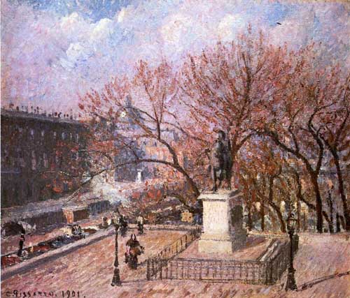Painting Code#41937-Pissarro, Camille - The Pont-Neuf and the Statue of Henri IV