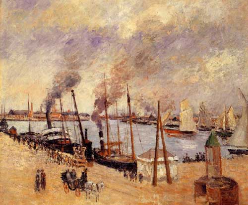 Painting Code#41943-Pissarro, Camille - The Port of Le Havre 