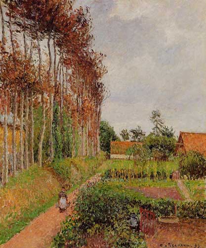 Painting Code#41960-Pissarro, Camille - The Steading of the Auberge Ango, Varengeville