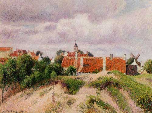Painting Code#41971-Pissarro, Camille - The Village of Knocke, Belgium