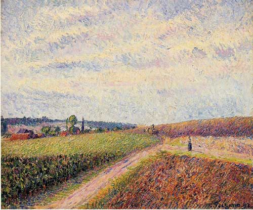 Painting Code#41985-Pissarro, Camille - View of Eragny