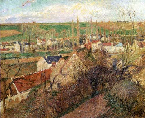 Painting Code#41989-Pissarro, Camille - View of Osny near Pontoise