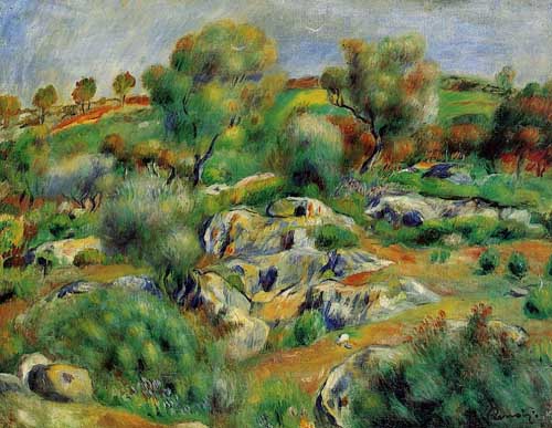 Painting Code#42006-Renoir, Pierre-Auguste - Breton Landscape