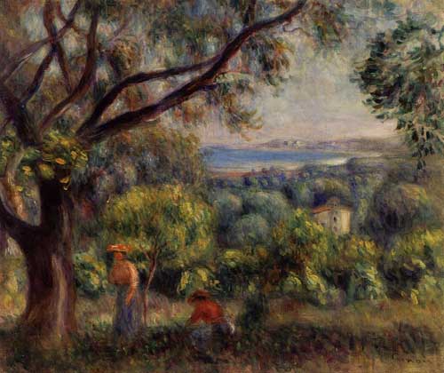 Painting Code#42011-Renoir, Pierre-Auguste - Cagnes Landscape (A.K.A. View of Collettes)