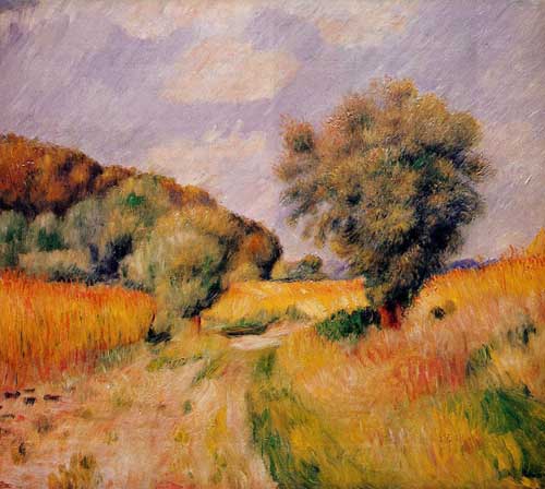 Painting Code#42020-Renoir, Pierre-Auguste - Fields of Wheat