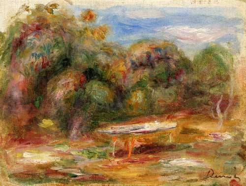 Painting Code#42026-Renoir, Pierre-Auguste - In the Garden at Collettes in Cagnes