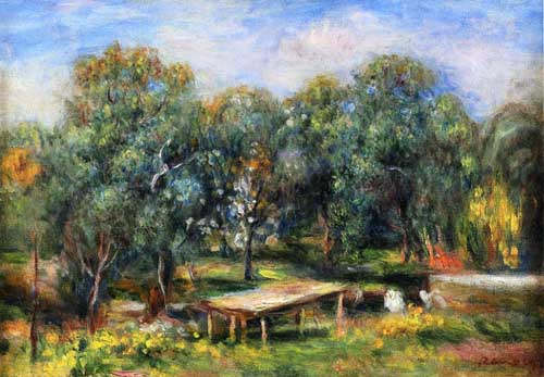 Painting Code#42033-Renoir, Pierre-Auguste - Landscape at Collettes