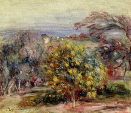 Painting Code#42034-Renoir, Pierre-Auguste - Landscape at Collettes 