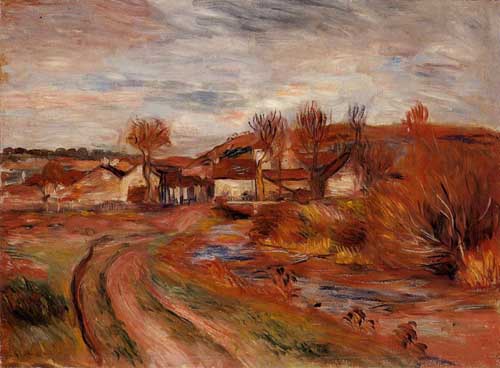 Painting Code#42035-Renoir, Pierre-Auguste - Landscape in Normandy