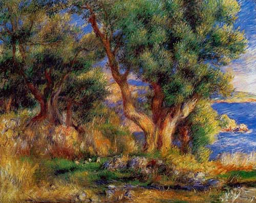 Painting Code#42040-Renoir, Pierre-Auguste - Landscape near Manton