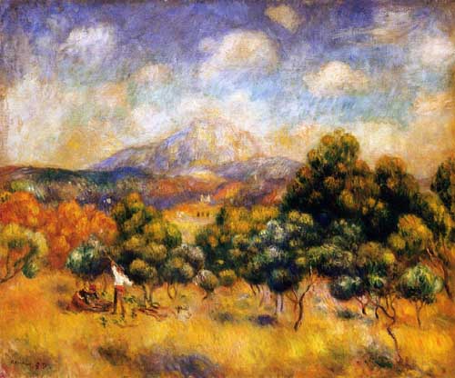 Painting Code#42049-Renoir, Pierre-Auguste - Mount Sainte-Victoire
