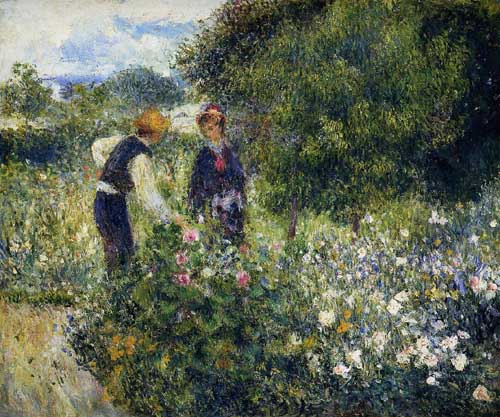 Painting Code#42056-Renoir, Pierre-Auguste - Picking Flowers