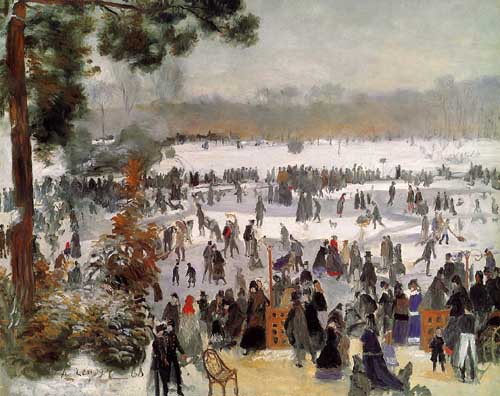 Painting Code#42063-Renoir, Pierre-Auguste - Skaters in the Bois de Boulogne