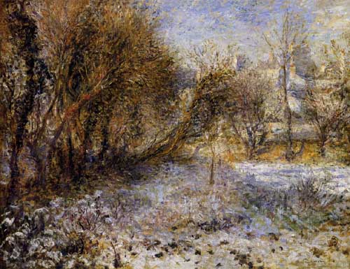 Painting Code#42064-Renoir, Pierre-Auguste - Snowy Landscape