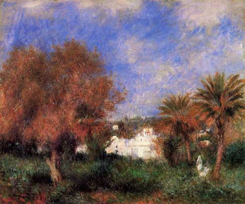 Painting Code#42074-Renoir, Pierre-Auguste - The Garden of Essai in Algiers