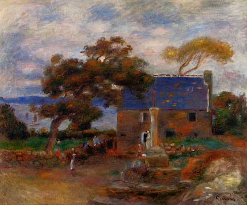 Painting Code#42087-Renoir, Pierre-Auguste - Treboul, near Douardenez, Brittany