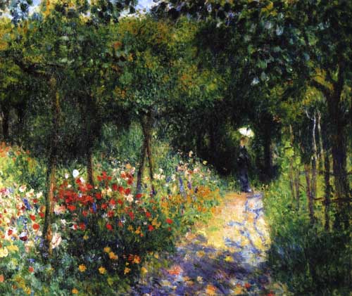 Painting Code#42089-Renoir, Pierre-Auguste - Women in a Garden