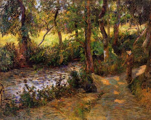 Painting Code#42104-Gauguin, Paul - Boy by the Water
