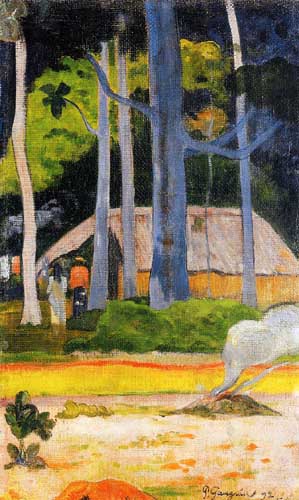 Painting Code#42113-Gauguin, Paul - Cabin under the Trees