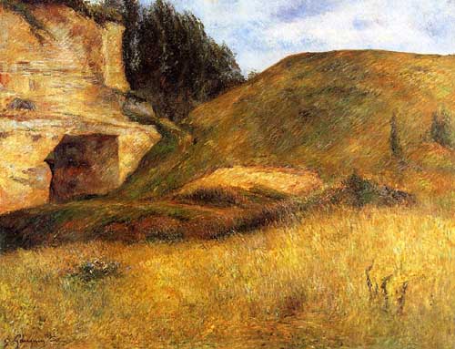 Painting Code#42118-Gauguin, Paul - Chou Quarry, Hole in the Cliff