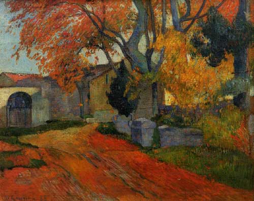Painting Code#42156-Gauguin, Paul - Lane at Alchamps, Arles