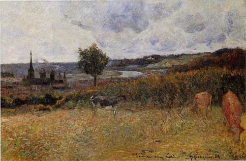 Painting Code#42166-Gauguin, Paul - Near Rouen
